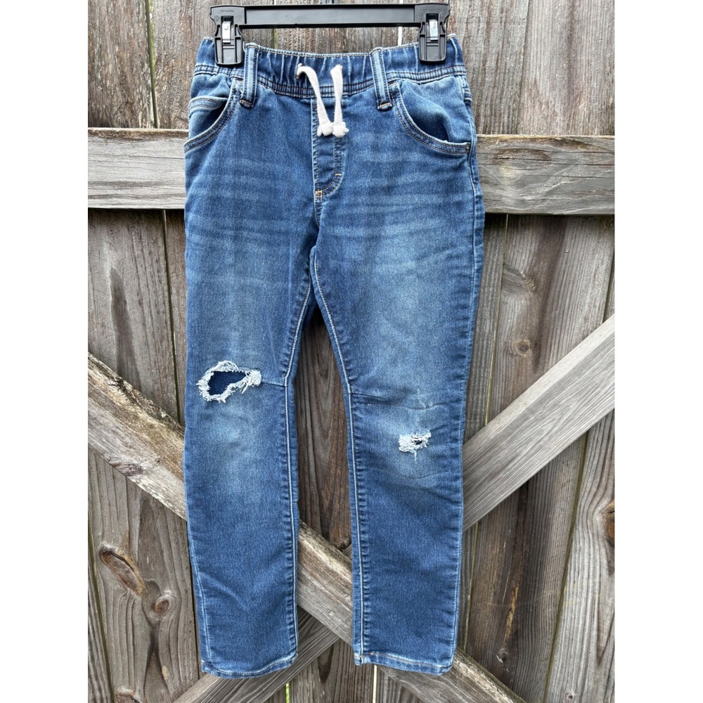 Gap Kids Boys Stretch Slim Distressed Jeans Medium Wash Size M 8-9 499499-00